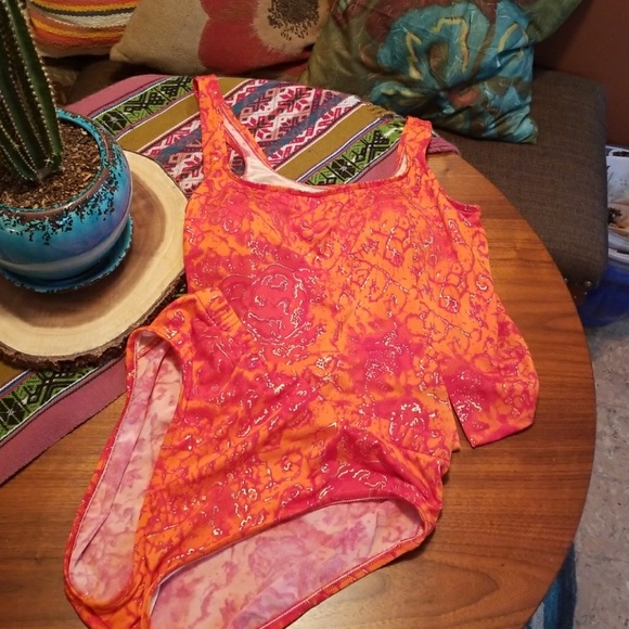 LP Swim Other - Tankini,Orange And gold , 12